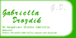 gabriella drozdik business card
